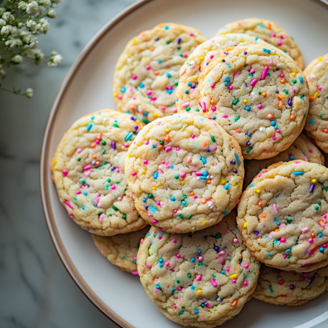 Soft & Cheery Funfetti Cookies