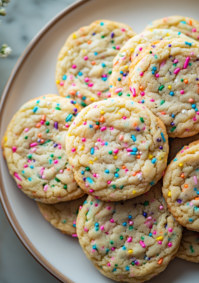 Soft & Cheery Funfetti Cookies