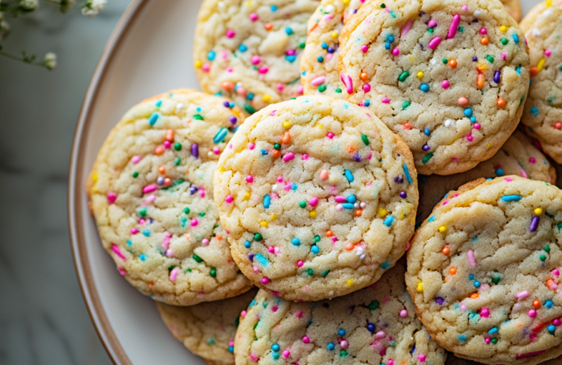 Soft & Cheery Funfetti Cookies