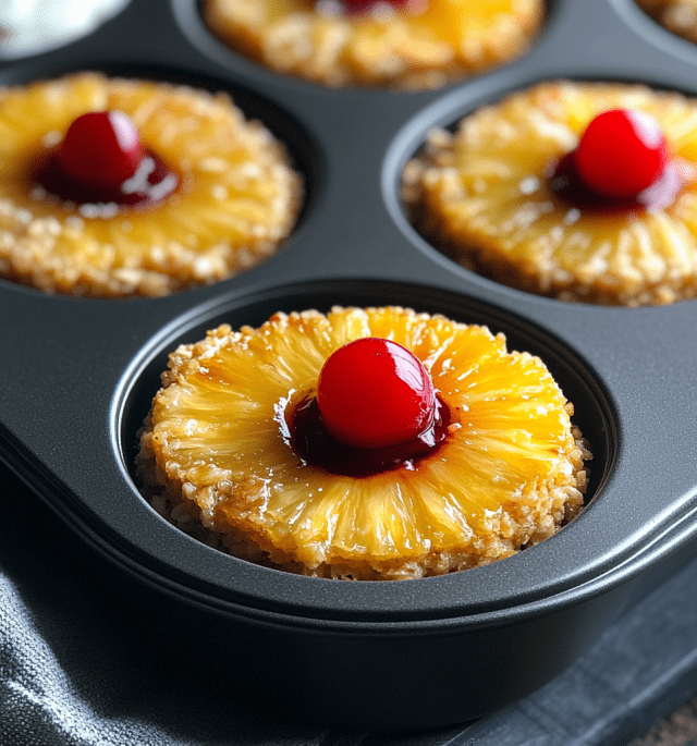 Pineapple Upside-Down Oatmeal Cakes