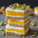 Frozen Mango Lassi Parfait Bars