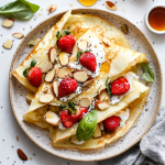 Strawberry Basil Chia Crepes