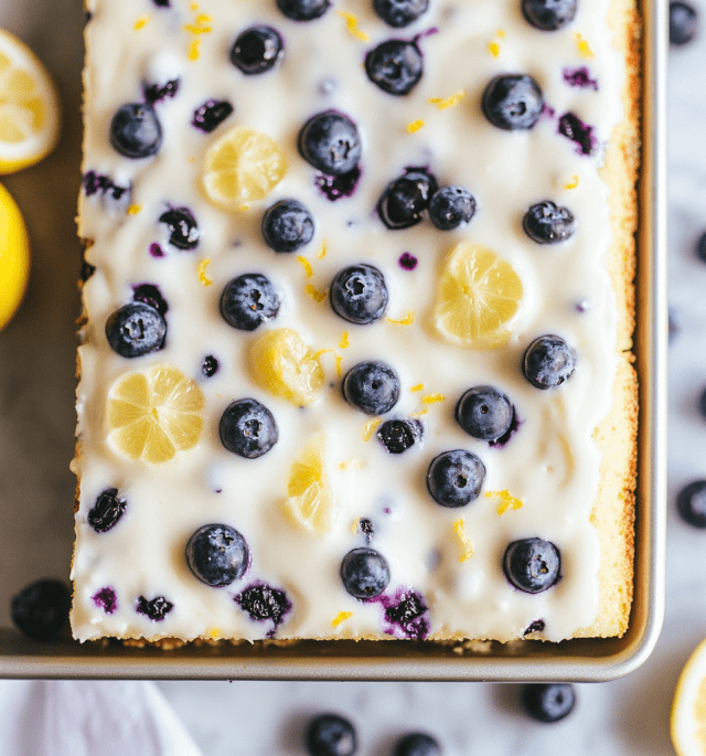 Lemon Blueberry Sheet Cake