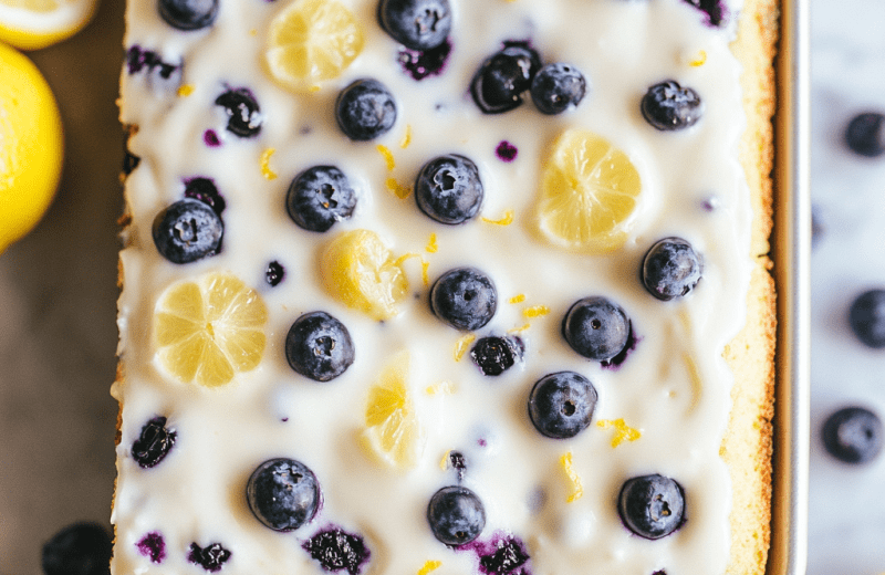 Lemon Blueberry Sheet Cake