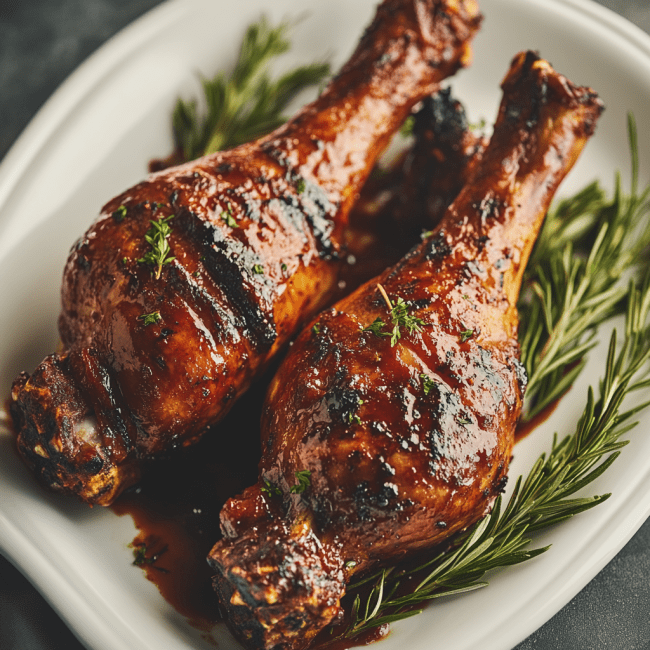 Grilled BBQ Turkey Legs