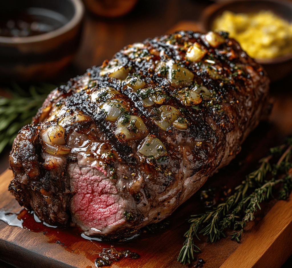 Garlic Herb BBQ Leg of Lamb