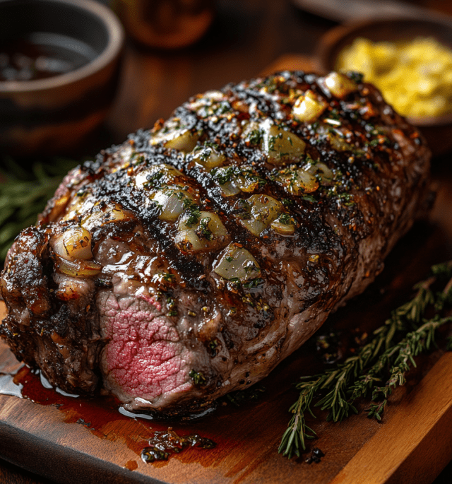 Garlic Herb BBQ Leg of Lamb