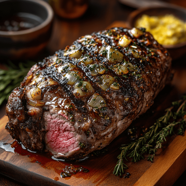 Garlic Herb BBQ Leg of Lamb