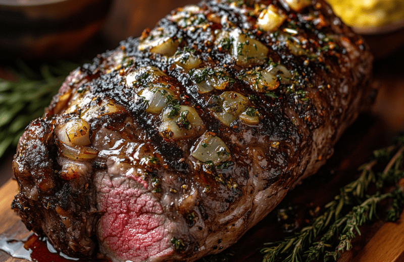 Garlic Herb BBQ Leg of Lamb