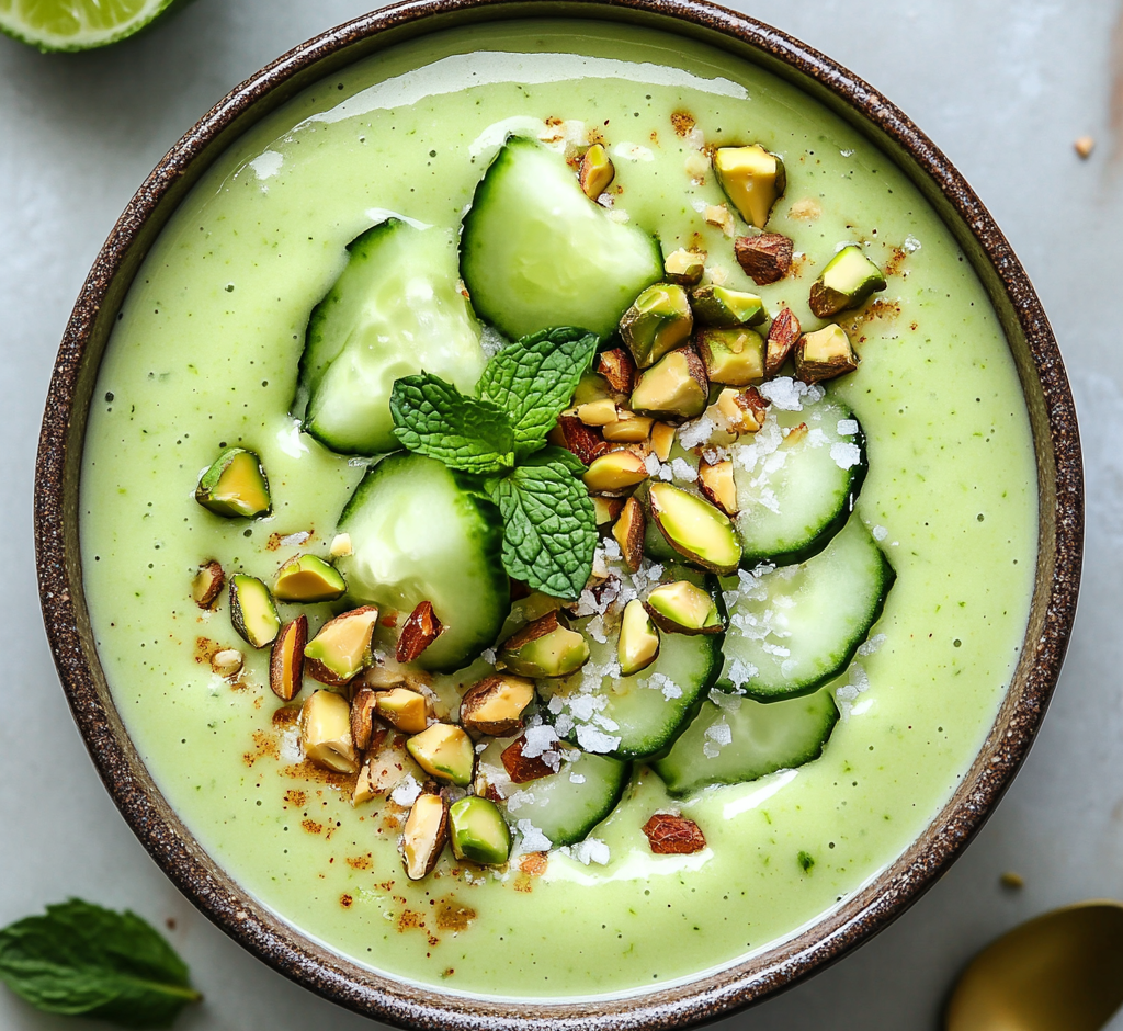 Cucumber Melon Smoothie Bowls