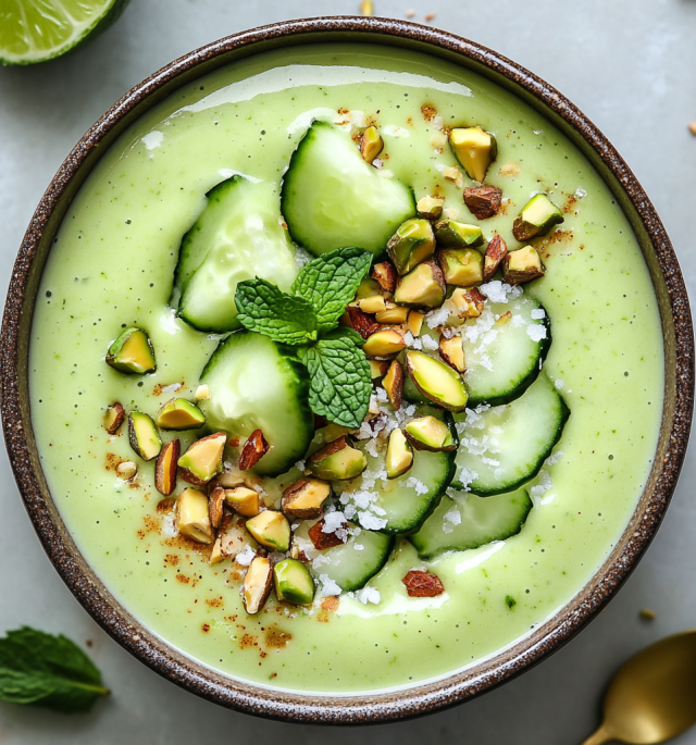 Cucumber Melon Smoothie Bowls