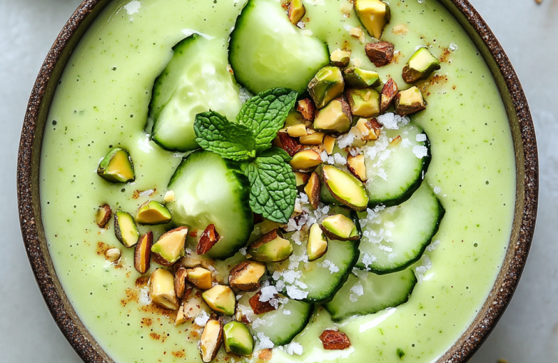 Cucumber Melon Smoothie Bowls
