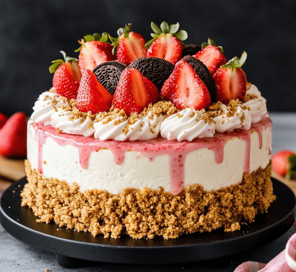 Strawberry Crunch Cheesecake Recipe
