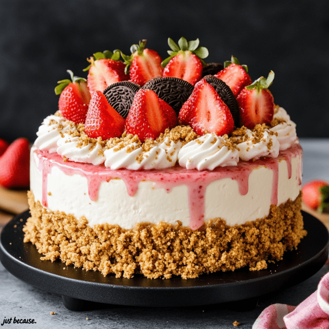 Strawberry Crunch Cheesecake Recipe