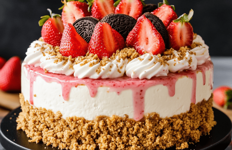 Strawberry Crunch Cheesecake Recipe