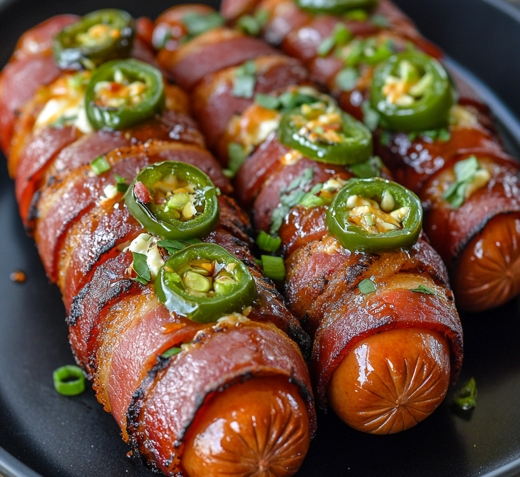 Bacon-Wrapped Jalapeño Griddle Dogs