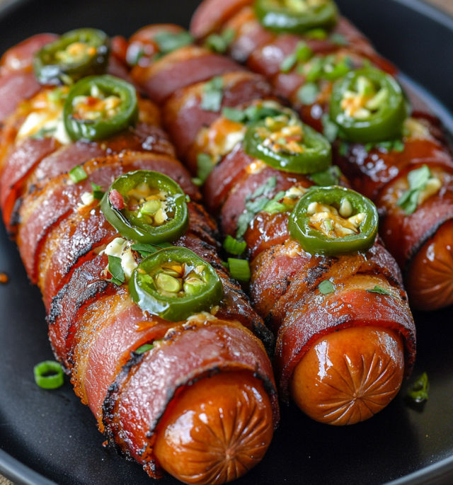 Bacon-Wrapped Jalapeño Griddle Dogs