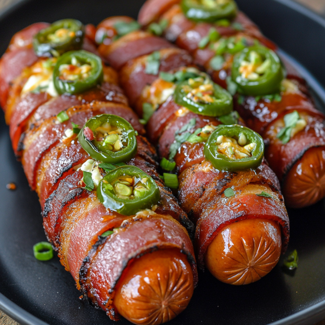 Bacon-Wrapped Jalapeño Griddle Dogs