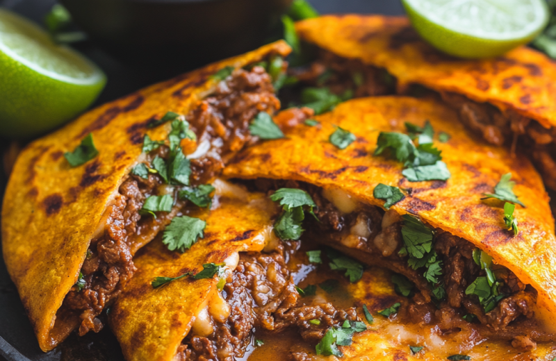 Cheesy Birria Quesadilla Tacos