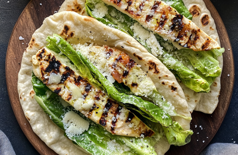 Griddle Caesar Salad Flatbreads