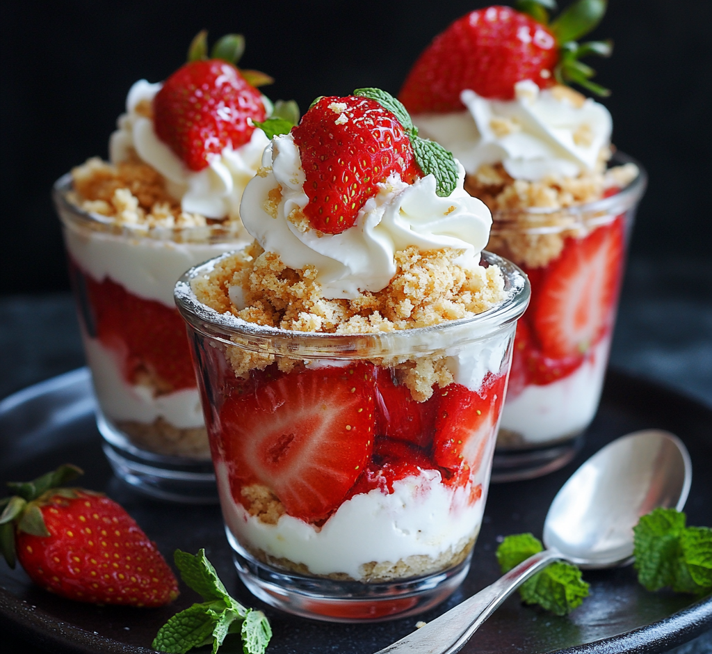 Keto Strawberry Shortcake Parfaits