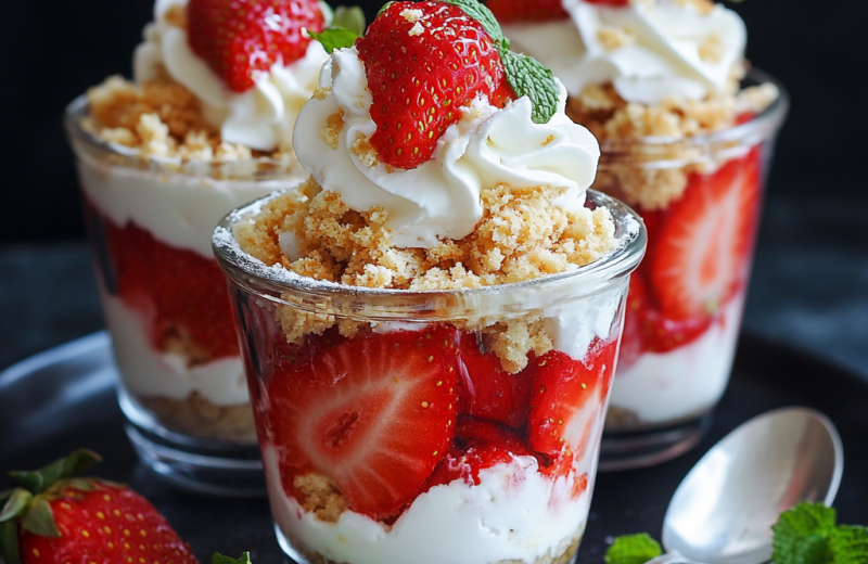 Keto Strawberry Shortcake Parfaits