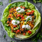 Taco Lettuce Boats with Ground Turkey