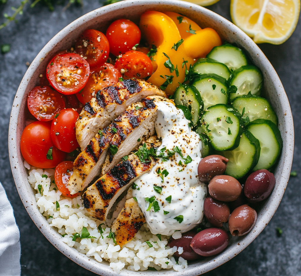 Greek Chicken Bowls