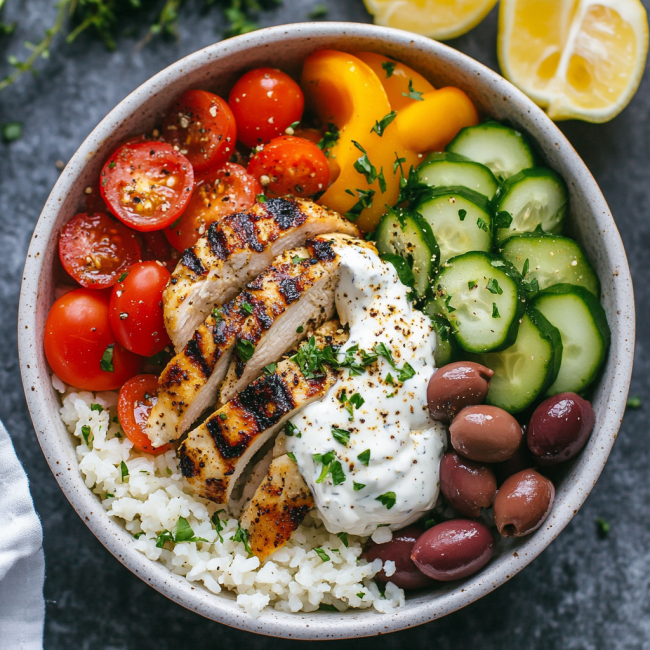 Greek Chicken Bowls