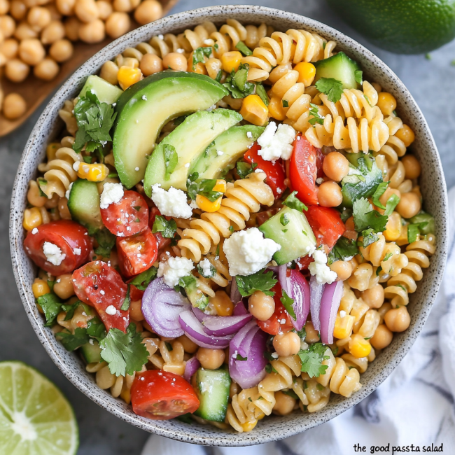 Creamy Cilantro Lime Pasta Salad