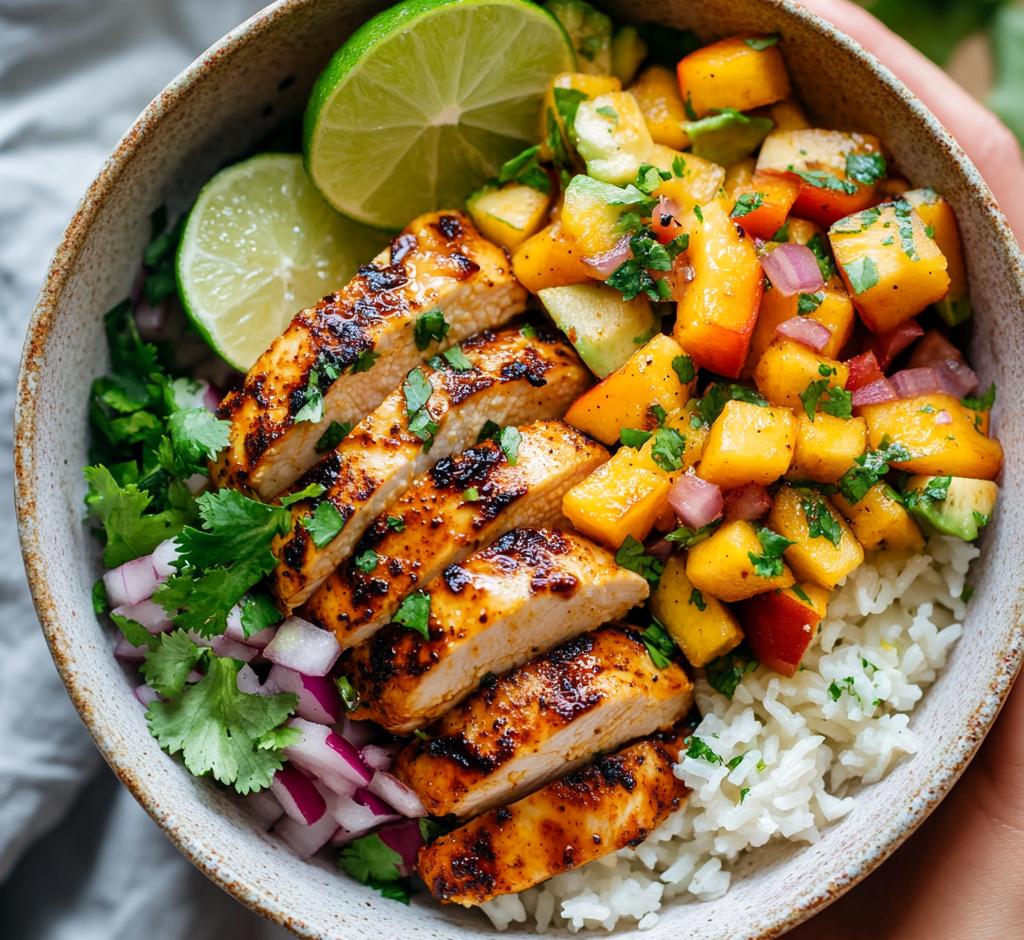 Cilantro-Lime Honey Chicken Bowls