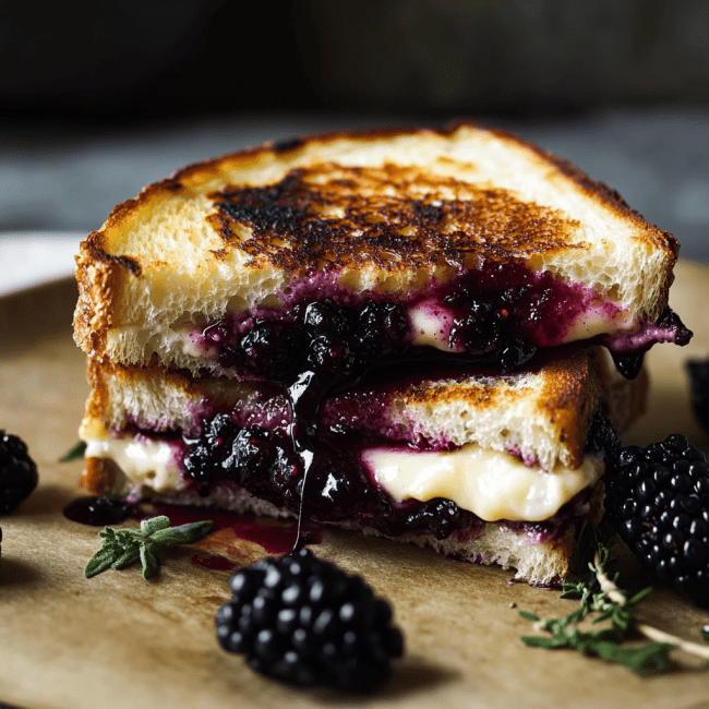 Blackberry Balsamic and Brie Grilled Cheese