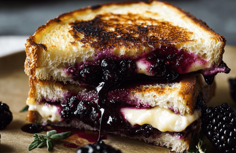 Blackberry Balsamic and Brie Grilled Cheese