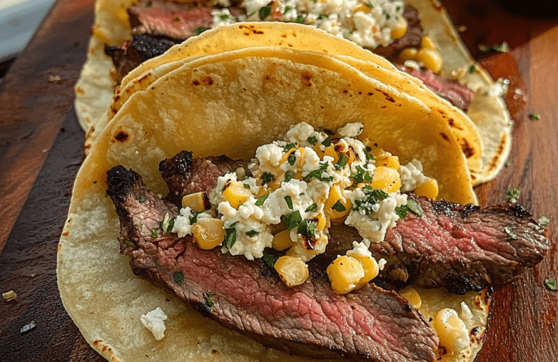Grilled Elote Steak Tacos