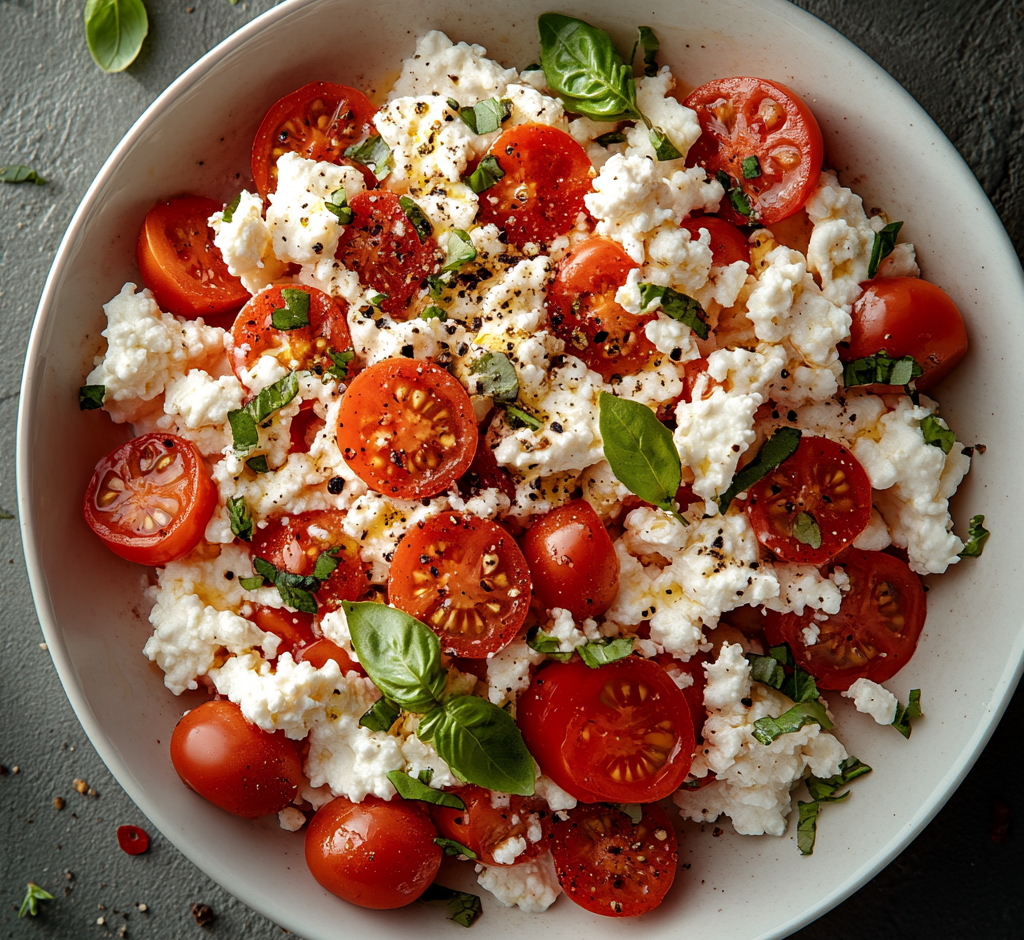 High-Protein Cottage Cheese & Tomato Salad