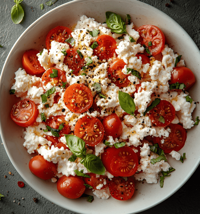 High-Protein Cottage Cheese & Tomato Salad