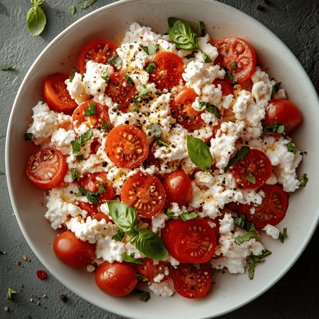 High-Protein Cottage Cheese & Tomato Salad