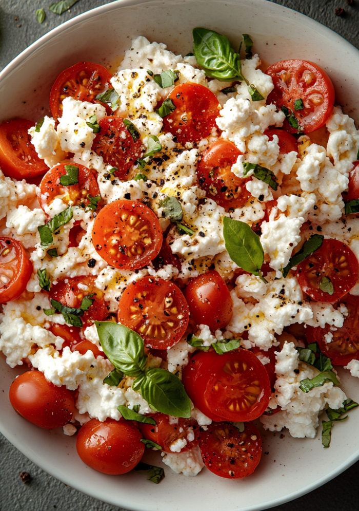 High-Protein Cottage Cheese & Tomato Salad