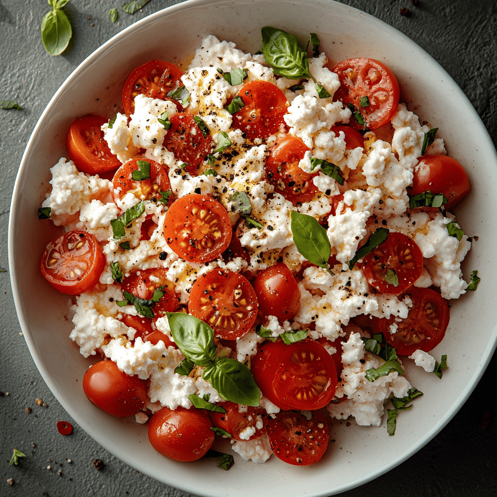 High-Protein Cottage Cheese & Tomato Salad