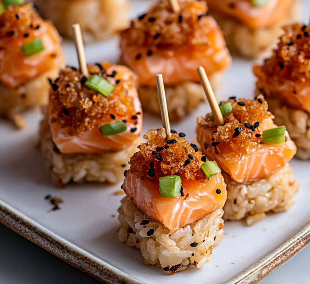 Salmon Crispy Rice Bites