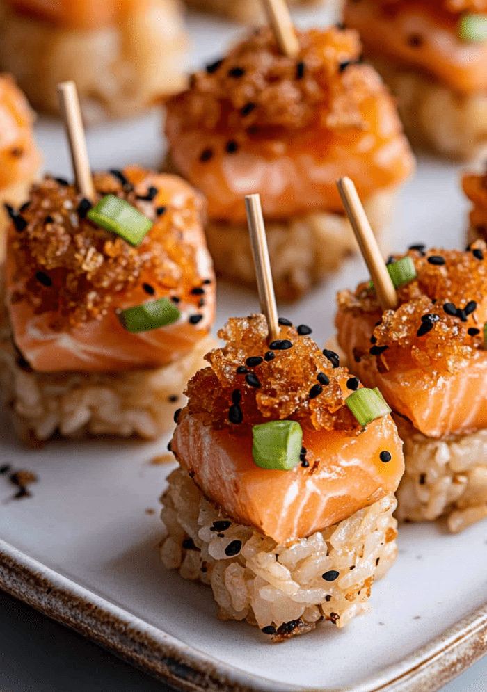 Salmon Crispy Rice Bites