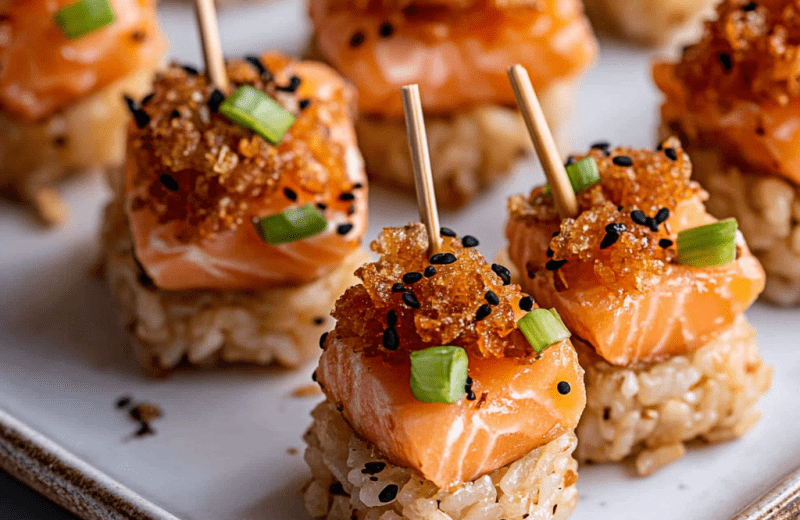Salmon Crispy Rice Bites
