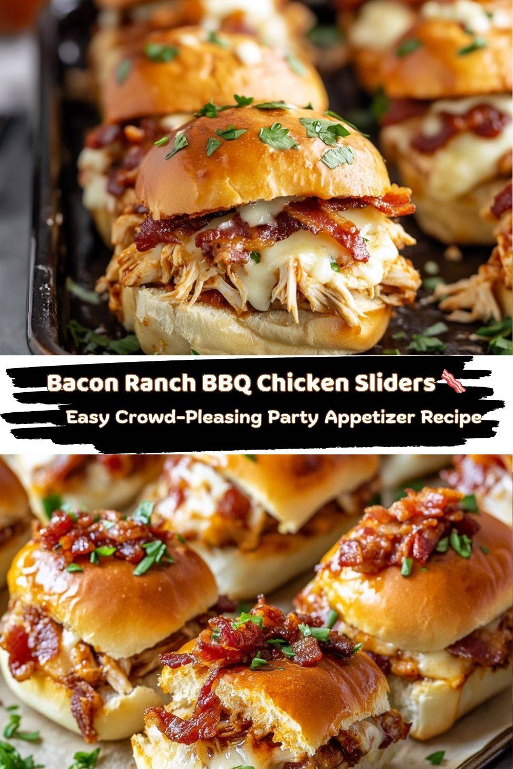Bacon Ranch BBQ Chicken Sliders