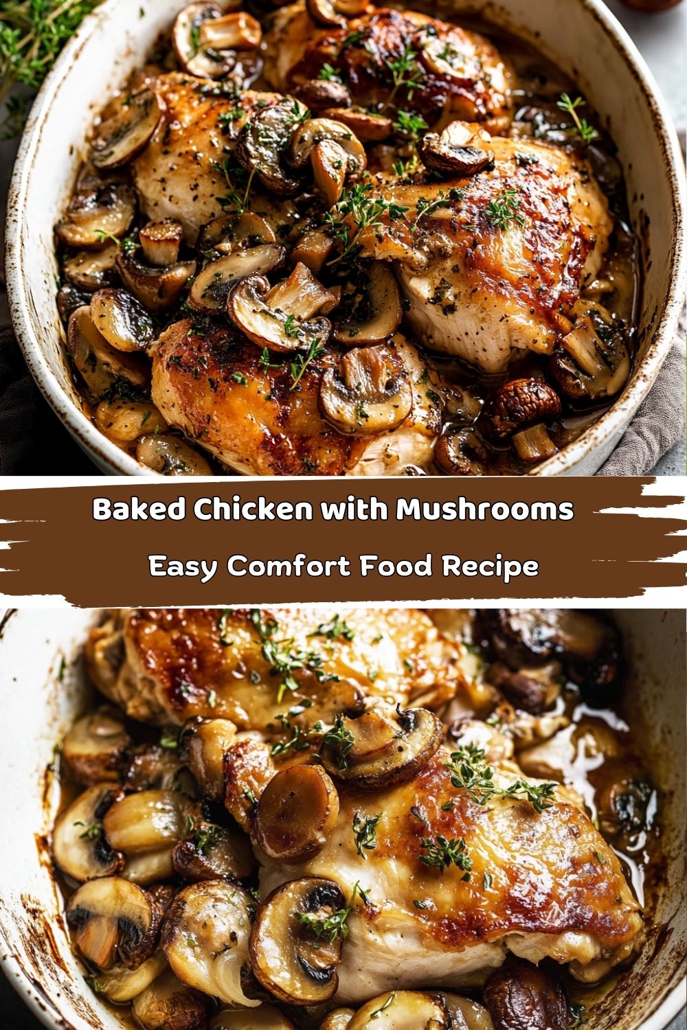 Baked Chicken with Mushrooms