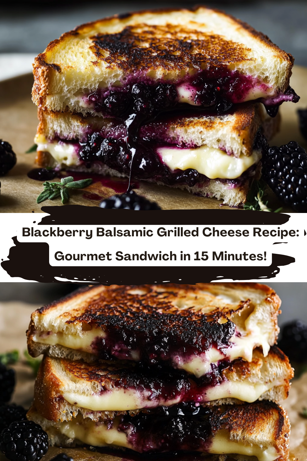 Blackberry Balsamic and Brie Grilled Cheese