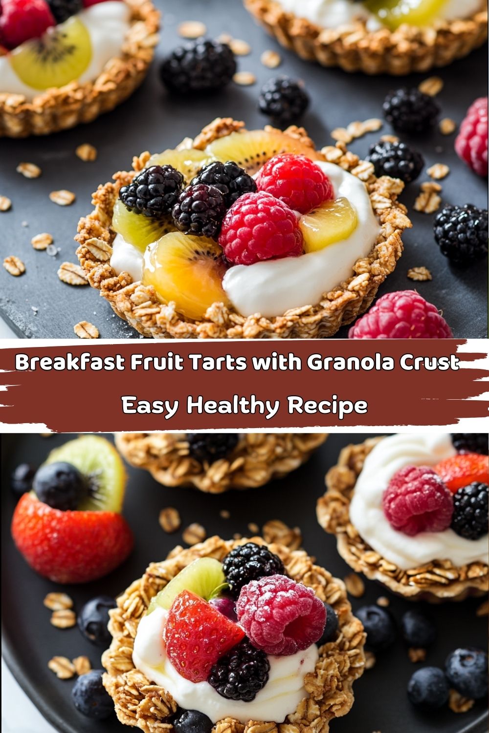 Breakfast Fruit Tarts with Granola Crust
