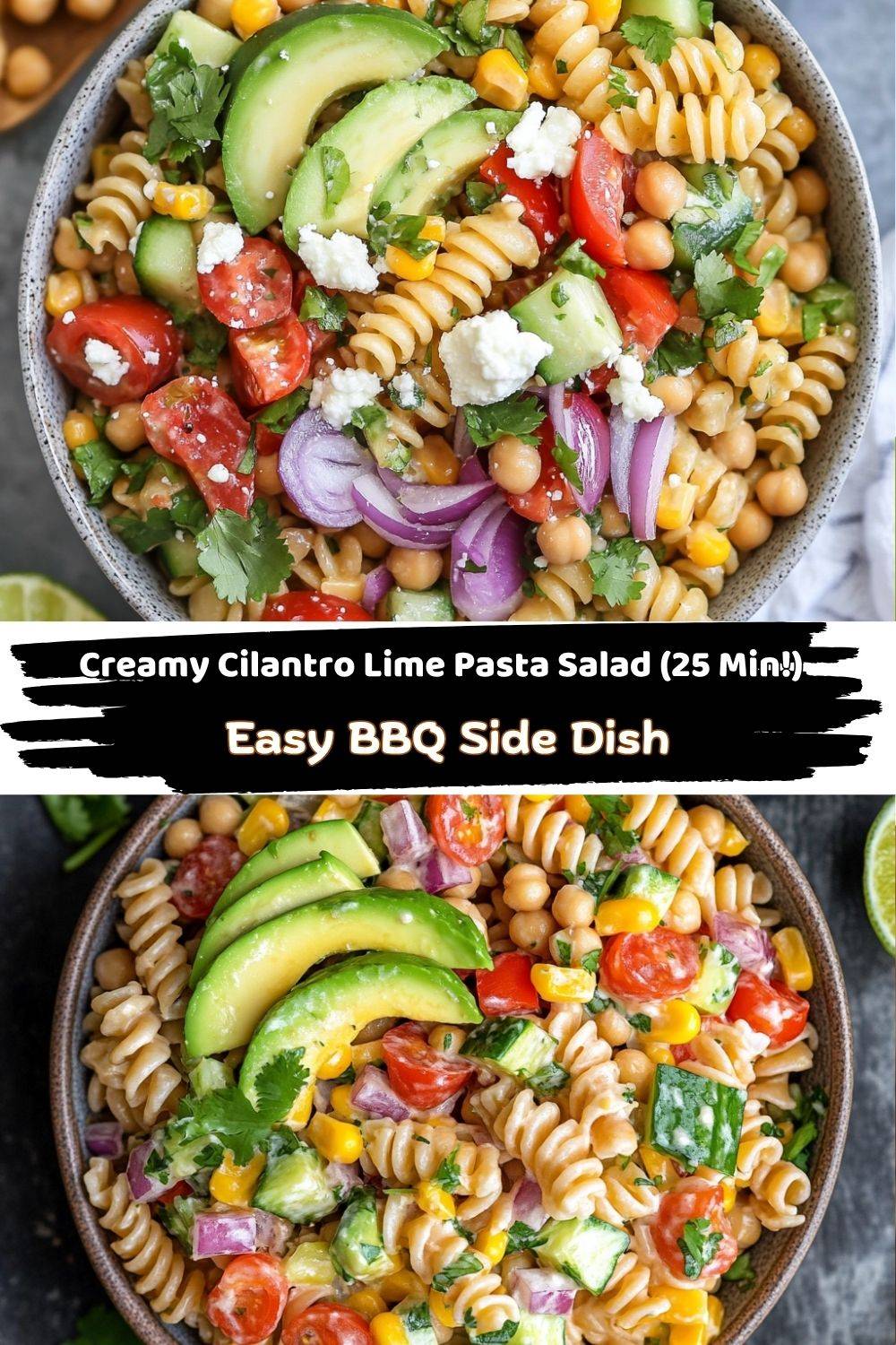 Creamy Cilantro Lime Pasta Salad