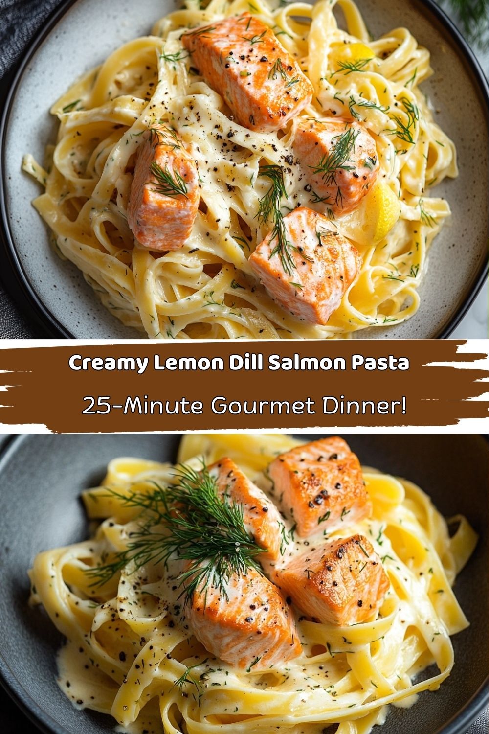 Creamy Lemon Dill Salmon Pasta