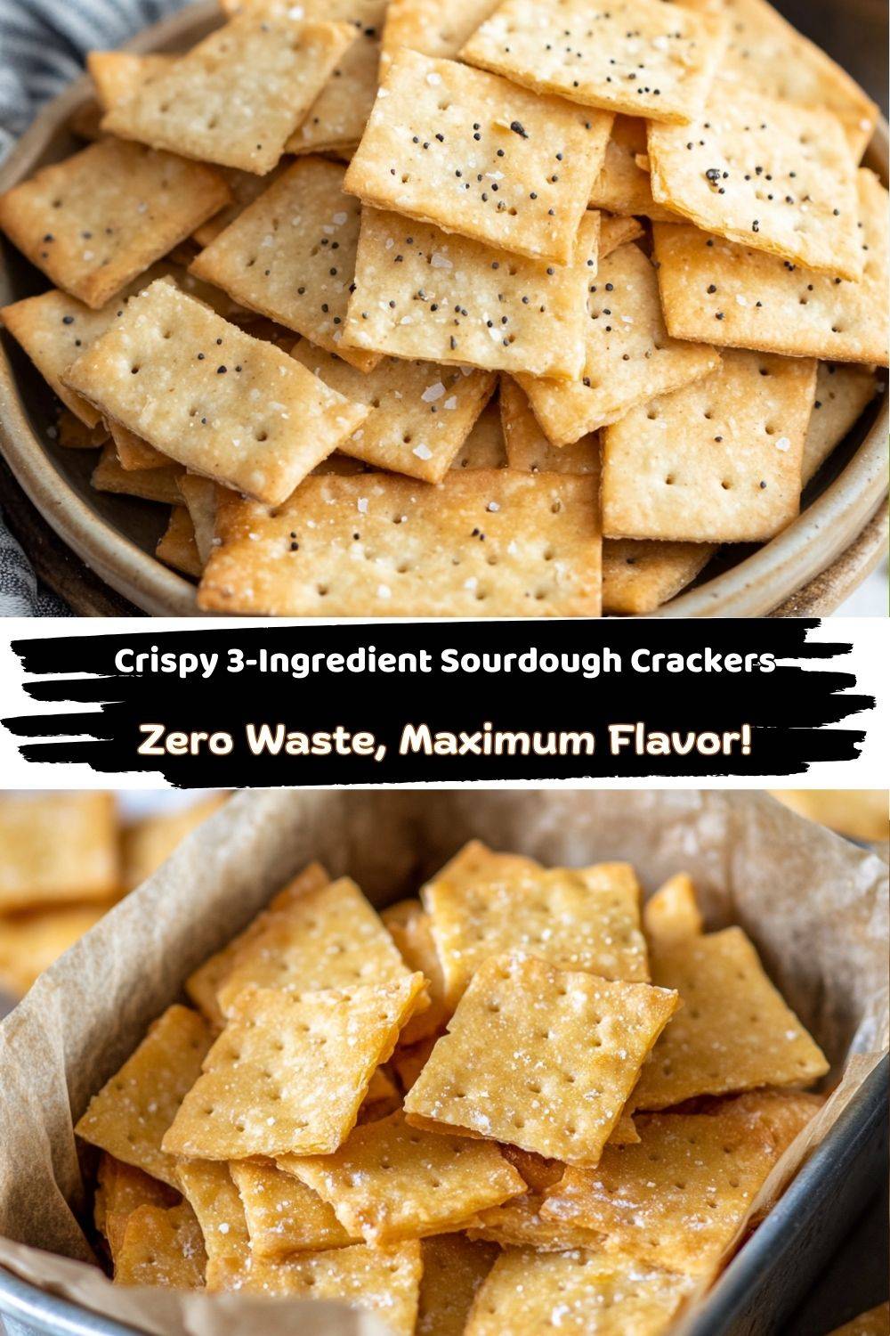 Sourdough Crackers (3 Ingredients!)