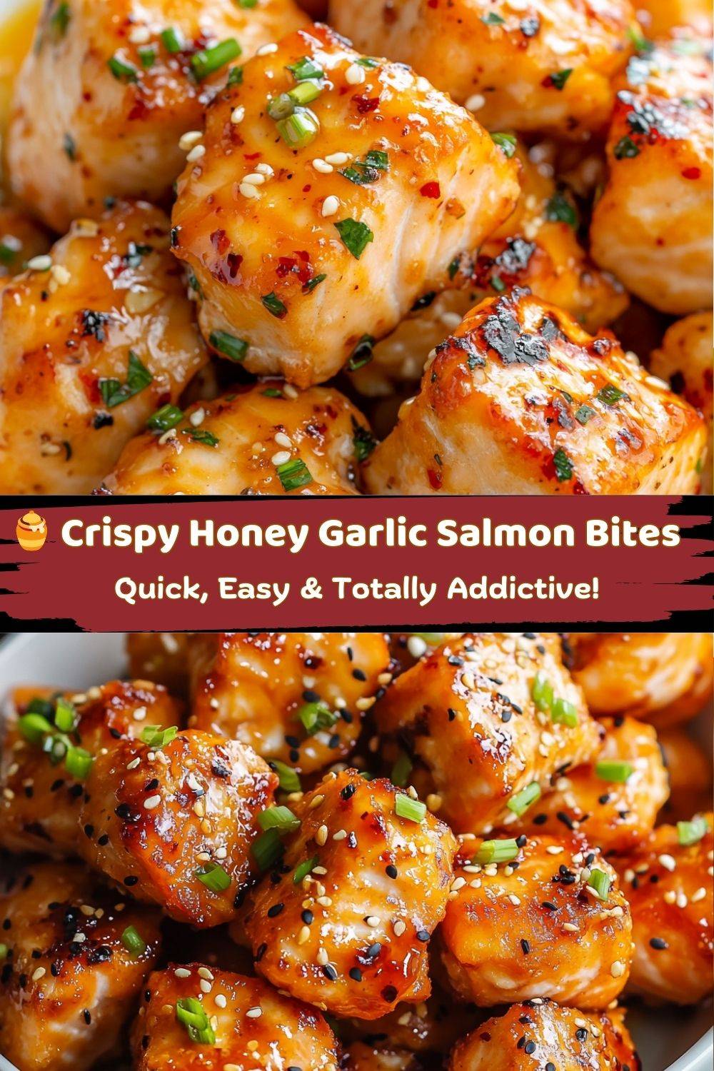 Crispy Honey Garlic Salmon Bites